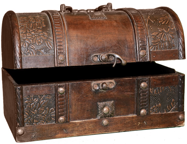 Medieval Wooden Storage Chest