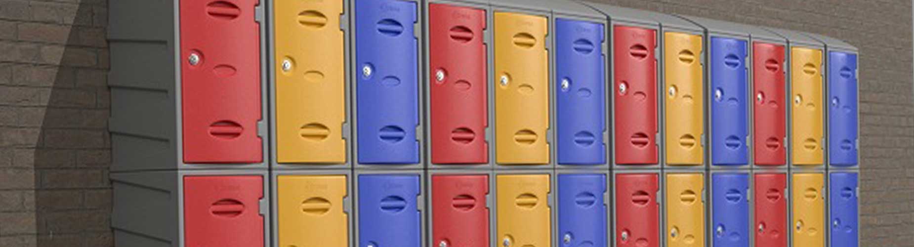 Plastic storage lockers