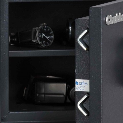 Chubbsafes Homesafe S2 10K Showing the V shaped High Security Locking Bolts