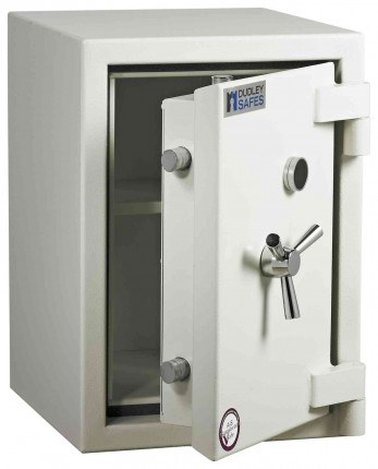 Dudley Europa £10,000 Drawer Drop Security Safe Size 2 - door ajar shown without drawer