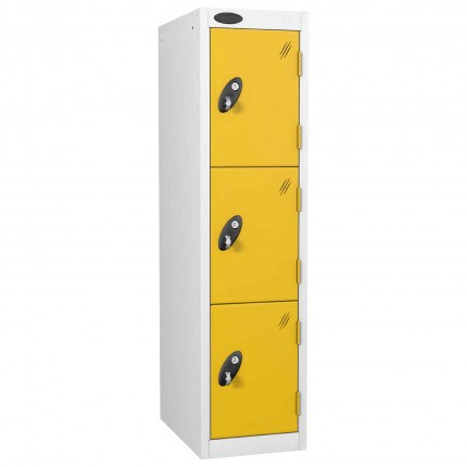 Probe Junior School 3 Door Lockers - Yellow Doors