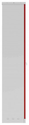 Phoenix SCL1891GRE 2 Door Red/Grey Steel Storage Cupboard | Electronic - side view