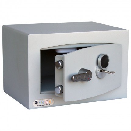 Key Security Safe - Securikey Mini Vault Gold FR 0K - door ajar with key