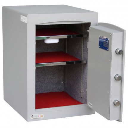 Securikey SFMV2ZE-S Mini Vault Silver Digital Security Safe door open wide