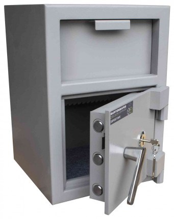 Burton Teller V-Trap Drawer Deposit Safe Size 1 Key Lock - door open