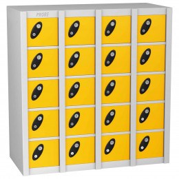 Probe MINIBOX 20 Door Electronic Locking Stacking Locker yellow