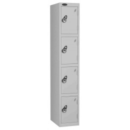 Probe 4 Door Combination Locking High Metal Locker silver grey