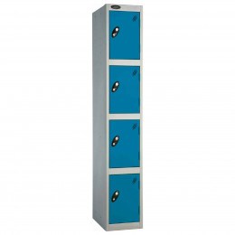  Probe 4 Door High Steel Storage Locker Padlock Hasp Lock - blue door