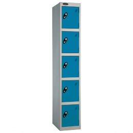 Probe 5 Door High Steel Storage Locker Padlock Hasp Lock - blue door