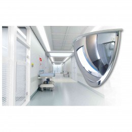Securikey M18535H 1/2 Dome Convex Wall Mirror 600mm in a hospital