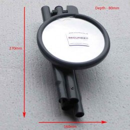 Securikey Portable Convex Inspection 150mm Mirror - Folded