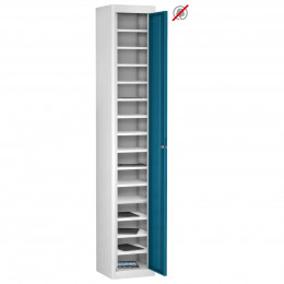 Probe TABBOX 1 door15 Shelf Tablet Storage Locker in Blue