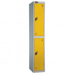  Probe 2 Door High Steel Storage Locker Padlock Hasp Lock - yellow door
