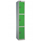 Probe 3 Door Back Pack Size Storage Locker Key Lock green doors and silver body