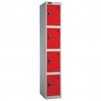 Probe 4 Door Handbag Size Steel Storage Locker Key Lock red