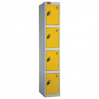 Probe 4 Door Handbag Size Steel Storage Locker Key Lock yellow