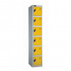Probe 6 Door High Steel Storage Locker Padlock Hasp Lock - yellow door