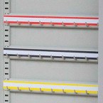 KSE400C - Blank Self Adhesive Hook Bar Label Strips