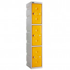 be UltraBox 3 Door Plastic Locker yellow