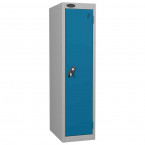Probe Low 1 Door Steel Locker with Padlock Latch Hasp Lock blue