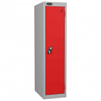 Probe Low 1 Door Steel Locker with Padlock Latch Hasp Lock red