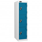 Probe 3 Door Medium Height Storage Locker Latch Hasp Lock - Blue Doors