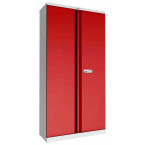 Phoenix SCL1891GRE 2 Door Red/Grey Steel Storage Cupboard | Electronic