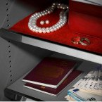 Key Lock Security Safe - Securikey Mini Vault Silver 2K - jewellery shelf