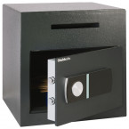 Sigma Safe Door slightly open with items inside total internal height 369 millimeters