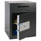 Sigma Safe Door slightly open with items inside total internal height 469 millimeters