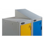 Probe sloping top option for anti-theft clear door lockers