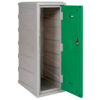 G Force LK03 Large 1 Door Weatherproof Plastic Locker - Green open