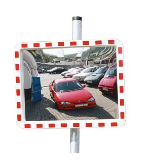 View-Minder 1 - 40x60cm Acrylic Post Mount Convex Traffic Mirror