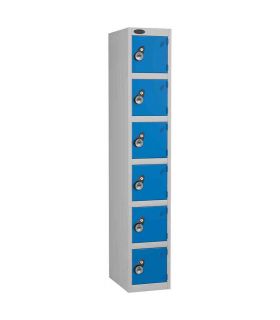 Probe 6 Door Combination Locking High Metal Locker blue