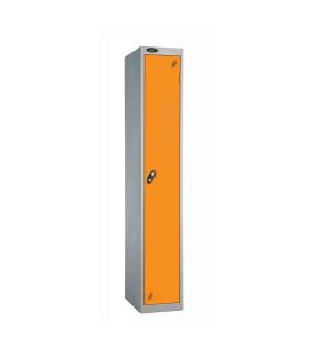   Probe 1 Door High Steel Storage Locker Padlock Hasp Lock - Orange door Silver Grey body