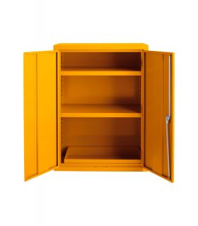 Flammable Liquids 2 Door 1220mm High Welded Steel Cabinet - doors open