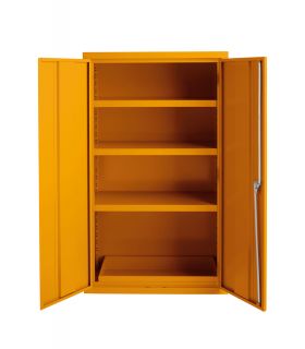 Flammable Liquids 2 Door 1525mm High Welded Steel Cabinet- doors open