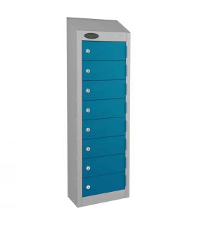 8 Door Key Locking Mobile Phone Locker - Probe Wallet - Blue
