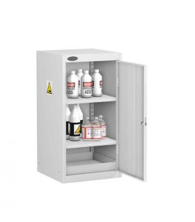 Probe AA-U Acid Alkali Corrosive Small Steel COSHH Cabinet - door open