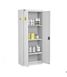 Probe AA-R Acid Alkali High Double Door Steel COSHH Cabinet - doors open
