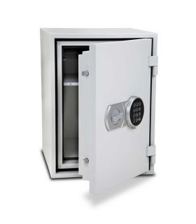 Burton Firebrand Size1 Fireproof Home Electronic Safe - door ajar