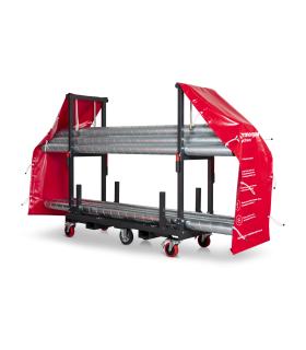 Armorgard ductrack DR1 SafeStop Pipe/Duct Handling Trolley with canopy