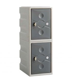 Probe UltraBox Low 2 Door Water Resistant Plastic Locker - grey