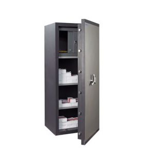 Chubbsafes Proguard 350E slight open showing content of safe