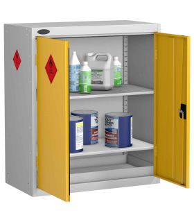 Probe HAZ-C Hazardous Low Double Door Steel Cabinet - doors open