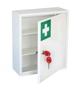 Securikey KFAK01 Wall Mounted First Aid Key Locking Cabinet - Door ajar