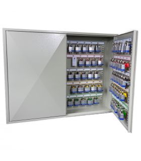 Key Secure KS100P Safety Lockout Padlock Storage Cabinet for 100 Padlocks - open