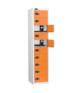 Probe LAPBOX LB10DP-E Electronic Locking 10 Door Laptop Charging Locker orange