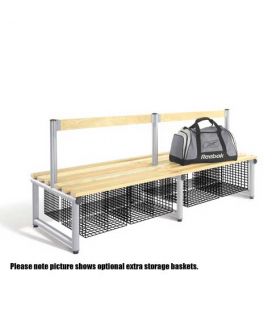 Probe Type C Double Bench Seat Ash Woodgrain Slats