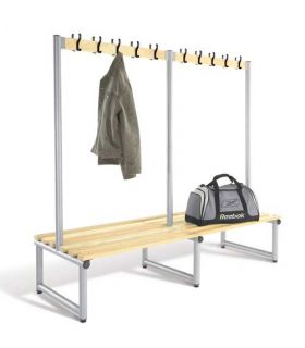 Probe Type D Double Sided Bench with Coat Hooks Light Ash